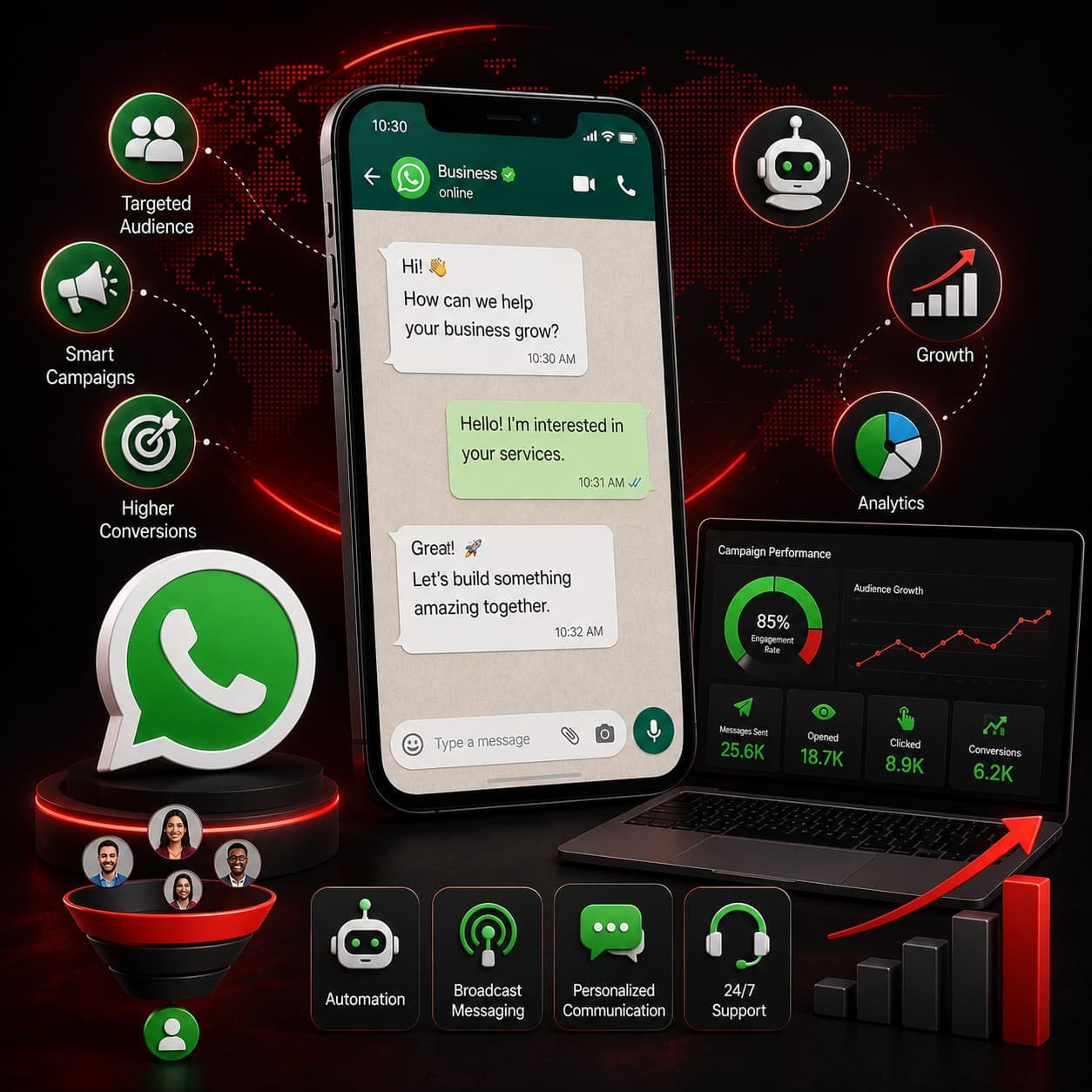 WhatsApp Marketing Agency USA – full-service communication systems, automation, and campaign growth strategy