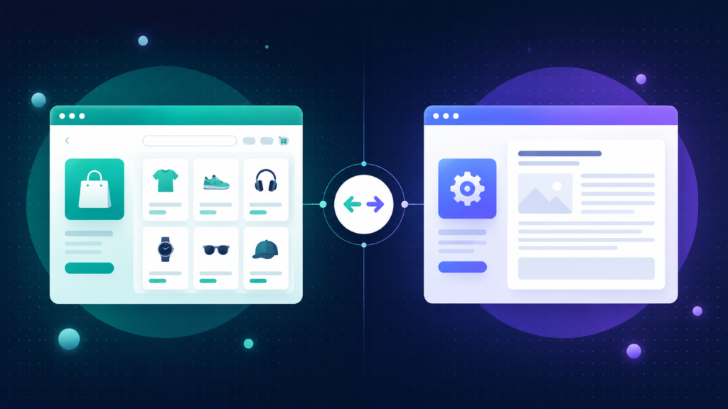 Shopify vs WordPress comparison for business websites